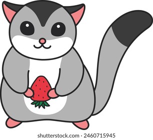 Nette Sugar Glider Vektorillustration