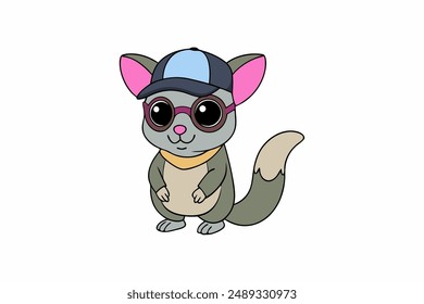 Cute Sugar Glider Vector Illustration |.