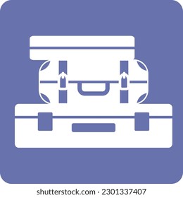 A cute suitcase icon suitable for decorating events.
