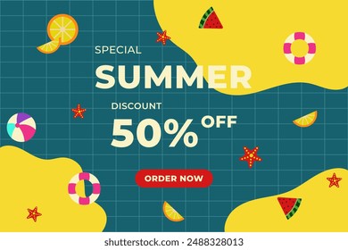 cute summer background for business promotion
