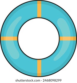 Cute Summer Beach Element Isolated on White Background. Vector Illustration Design.