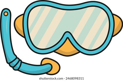 Cute Summer Beach Element Isolated on White Background. Vector Illustration Design.