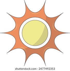 Cute Summer Beach Illustration. Isolated Vector Clipart in Cartoon Design.