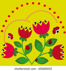 cute summer card. vector illustration