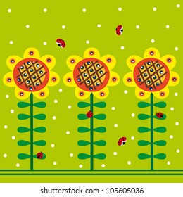 cute summer card. vector illustration