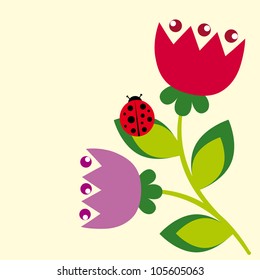cute summer card. vector illustration