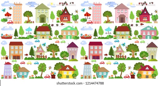cute summer city landscape for your design