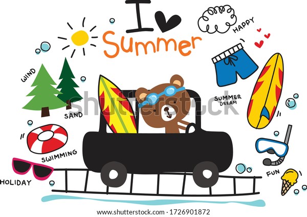 Cute Summer Doodle\
illustration vector
