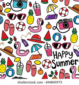 cute summer doodle pattern