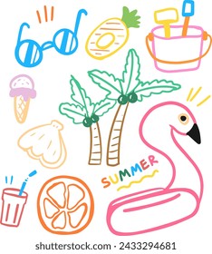 Cute summer element for templates.