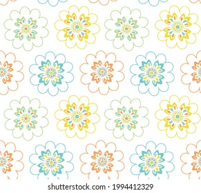 Flor de verano y naturaleza, flor de margarita retro. diseño floral estilizado en color
