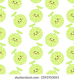 cute summer fruits seamless pattern background