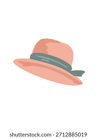 cute summer hat with ribbon design