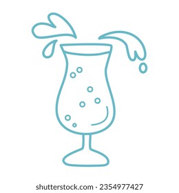 cute summer icons element coloring page