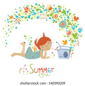 Cute summer illustration