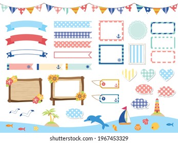 Cute summer material and frame set