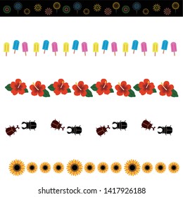 Cute summer material line set.