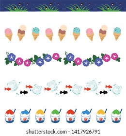 Cute summer material line set.