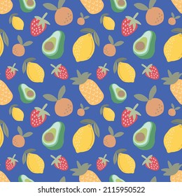 cute summer objects seamless pattern vector 