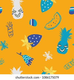 Cute summer pattern / background.