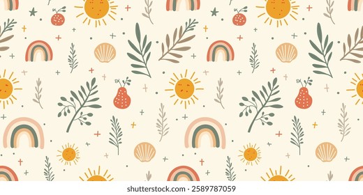 Cute Summer Pattern in Bohemian Style