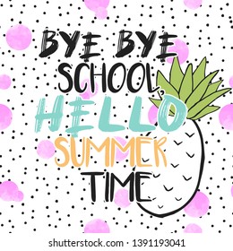 cute summer poster, illustration in vector format