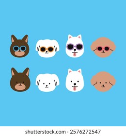 Cute summer puppy illustration character