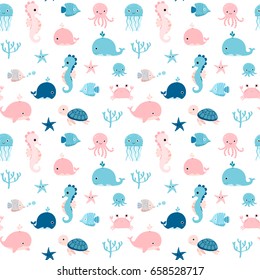 Sea Creature Pattern Vector Art, Icons, and Graphics for Free Download