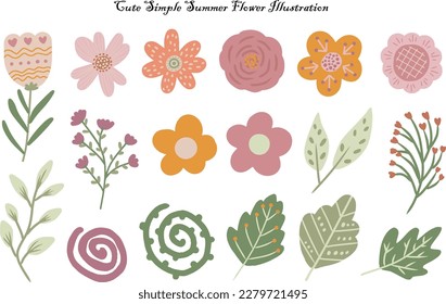 Cute Summer   Spring Flower Clip Art Collection