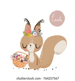 cute summer squirrel