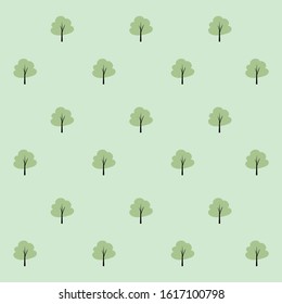 Cute summer theme seamless pattern with leaf and tree. Pretty and soft pastel colors. Pattern with different Trendy pastel colors. Vector illustration with plants