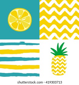 Impresión vectorial de verano, tarjeta