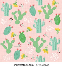 Cute summery seamless patterns