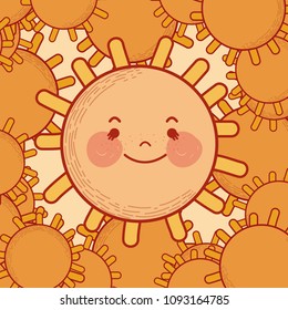 Cute sun cartoon