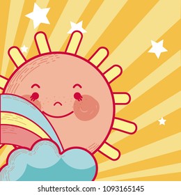 Cute sun cartoon