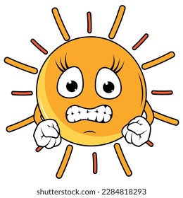 cute sun cartoon illustration graphic