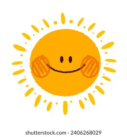 It's a cute sun clip art.