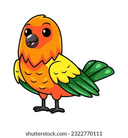 Cute sun conure parrot cartoon