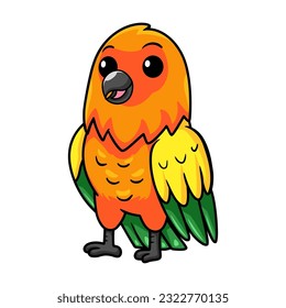 Cute sun conure parrot cartoon