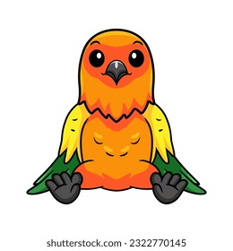 Cute sun conure parrot cartoon