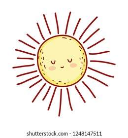 cute sun drawn icon