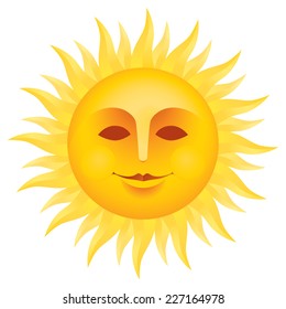 Cute Sun Face Eps8 Cmyk Organized Stock Vector (Royalty Free) 227164978 ...