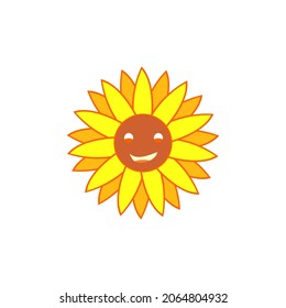 
Cute sun flower vector image, suitable for web icon, etc.