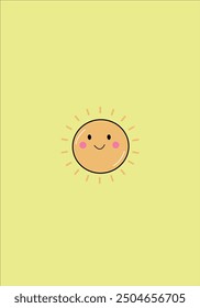 cute sun happy background yellow