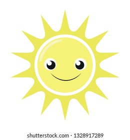 Cute sun icon