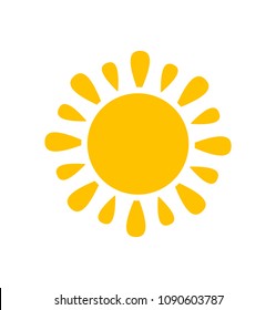 Cute sun icon. Vector illustration