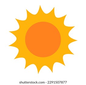 Cute sun icon. Vector illustration.