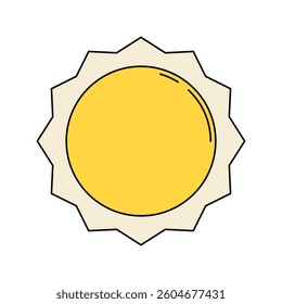 Cute sun icon vector illustration in lineal color style perfect for holiday, nature, summer theme and the like
