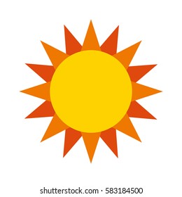 cute sun isolated icon