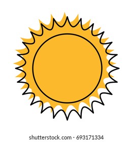 cute sun isolated icon